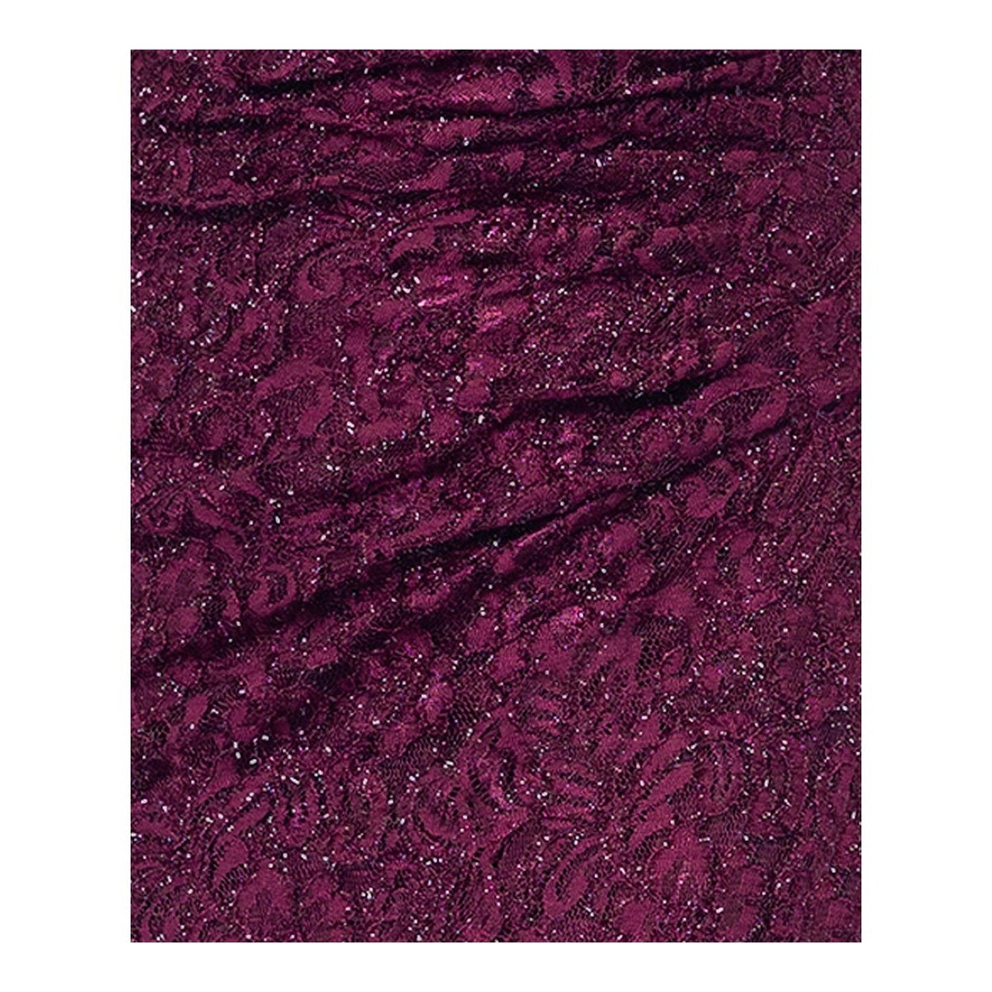 Betsy & Adam Women's Eyelash-Lace Flutter-Sleeve Long Dress - Wine, MSRP: 179$