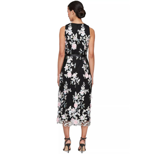 Alex Evenings Sleeveless Floral Embroidered Midi Dress, Size 12, MSRP: 199$