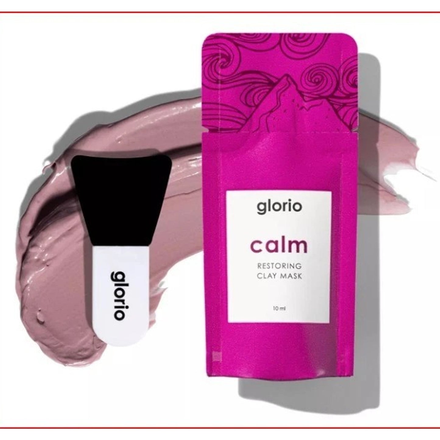 Glorio Calm Aloe Clay Face Mask Set 8ct w/Applicator Sensitive Skin BNIB