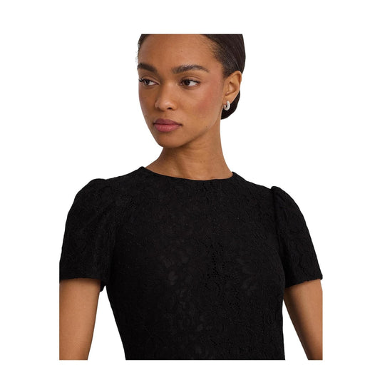 Woman's Dresses Lauren Ralph Lauren Lace Puff-Sleeve Cocktail Dress, Size 6