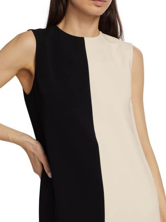 THEORY Split Two-Tone B&W Shift Minidress Size 8 NEW WITH TAGS. MSRP: 365$
