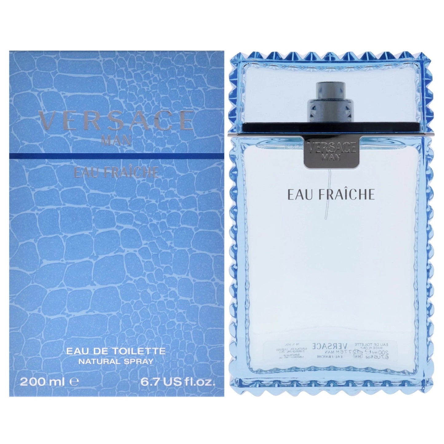 Versace Man Eau Fraiche by Versace for Men - 6.7 oz EDT Spray, Sealed box