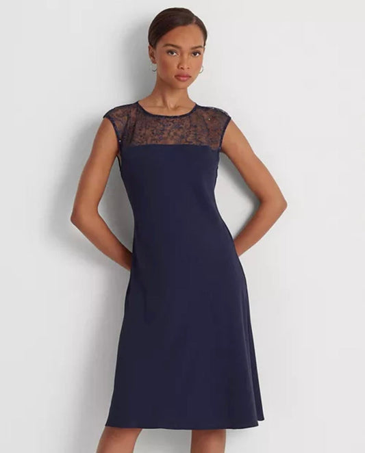 Lauren Ralph Lauren women's Georgette Sleeveless Cocktail Dress Size 8 & 10, New