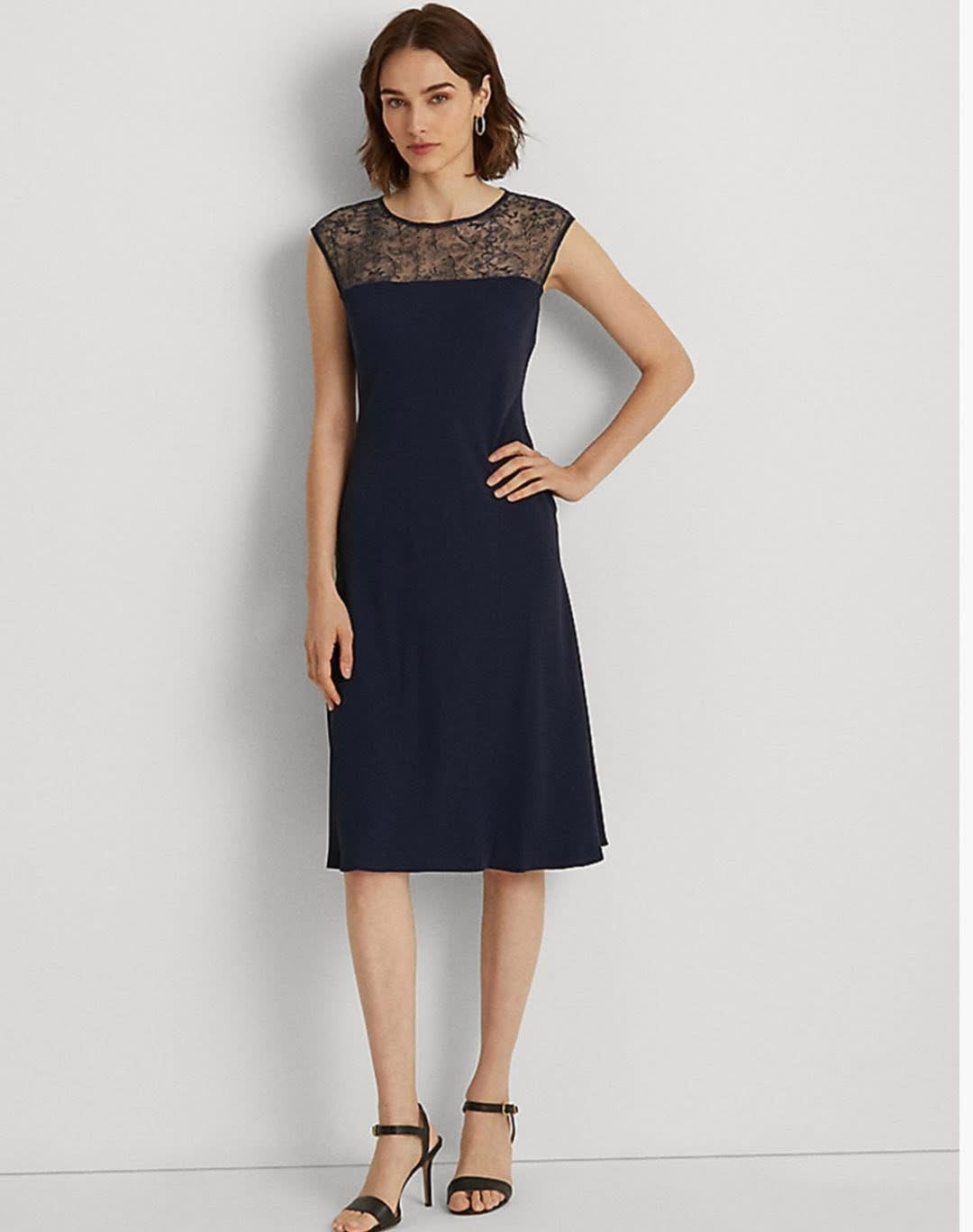 Lauren Ralph Lauren women's Georgette Sleeveless Cocktail Dress Size 8 & 10, New
