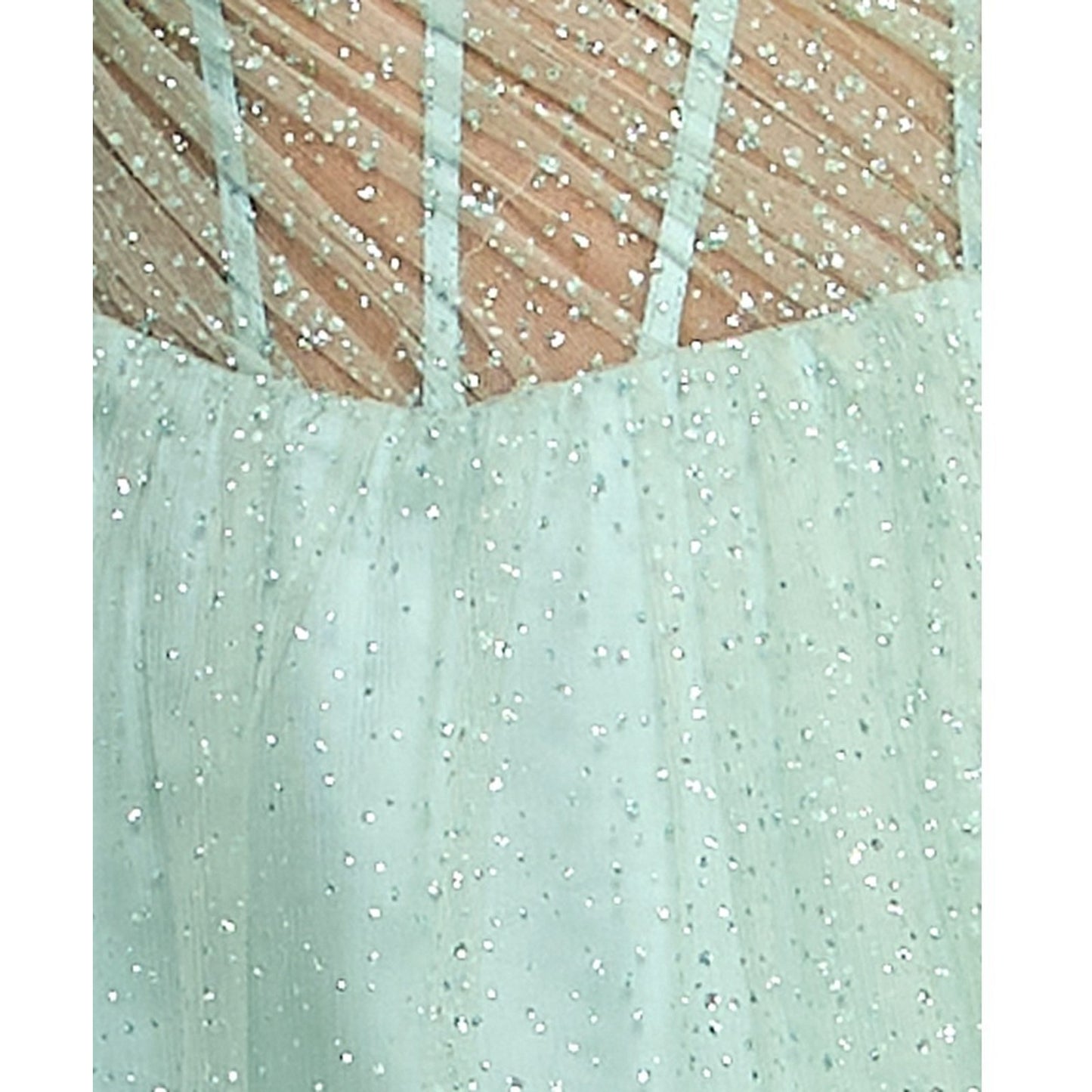 B Darlin Juniors' Glitter Mesh Corset Ball Gown Size 11/12, MSRP: 249$