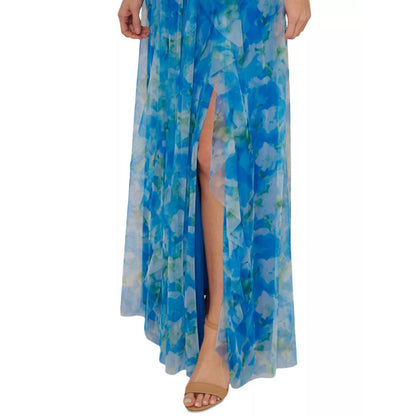Adrianna Papell Women's Sweetpea Mixed-Media Gown, Size 12, MSRP: 229$