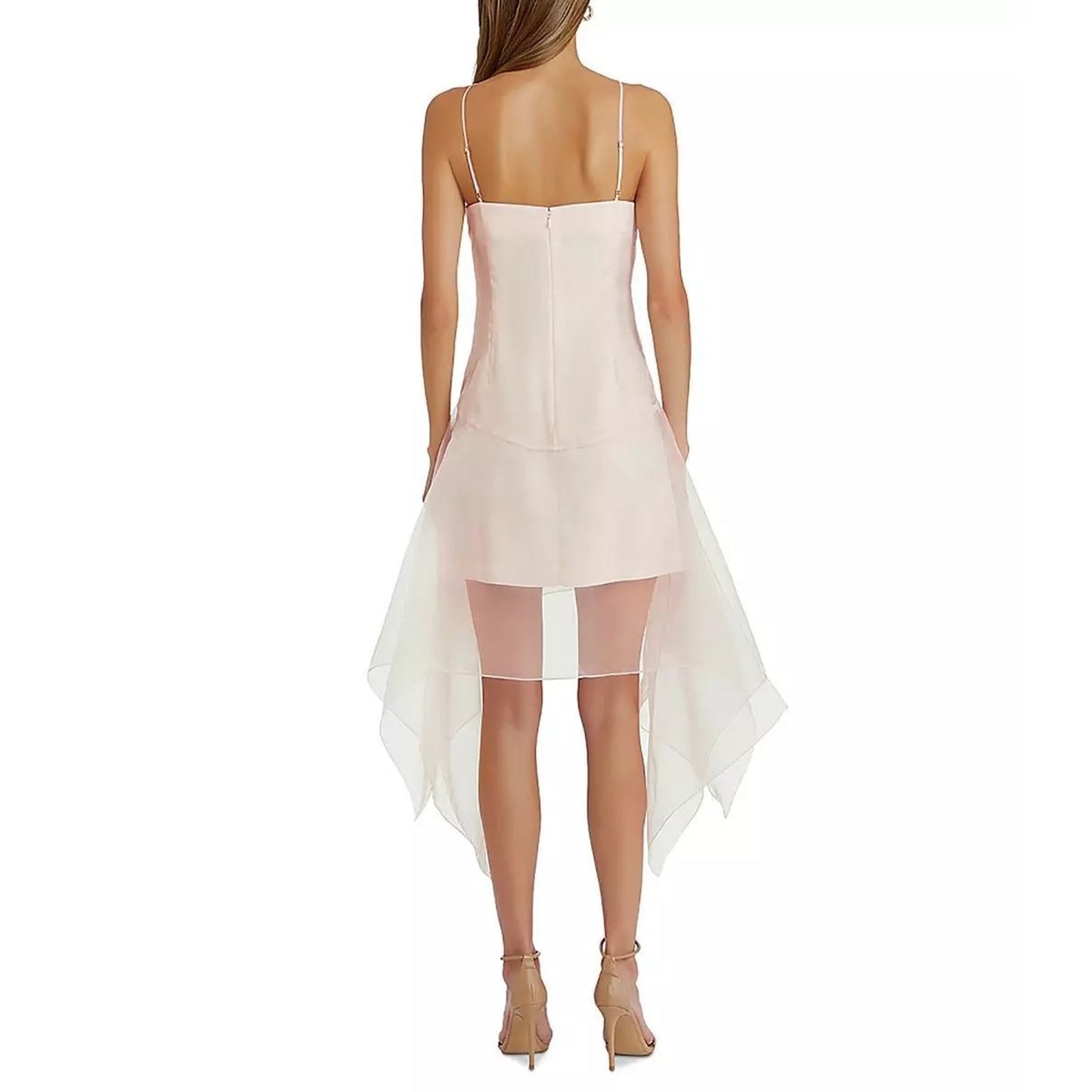 Amanda Uprichard Womens Natalie Mini Rosette Drapey Halter Dress, Size S, NWT