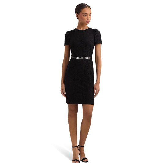 Woman's Dresses Lauren Ralph Lauren Lace Puff-Sleeve Cocktail Dress, Size 6