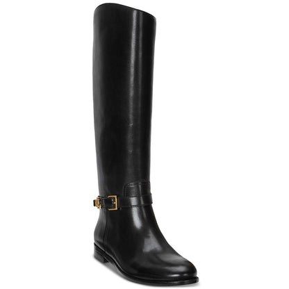 Lauren Ralph Lauren Brooke Tall Black Leather Riding Style Boots Sz 5, MSRP 275$