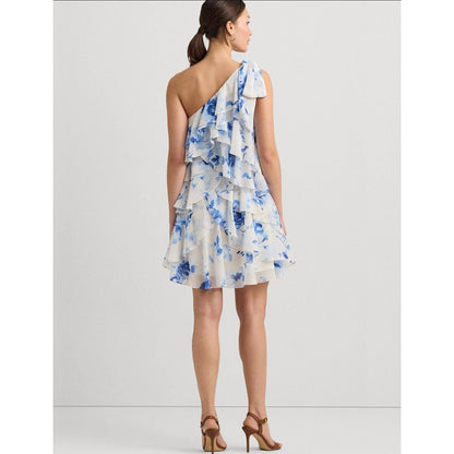 Lauren Ralph Lauren Womens Mini Floral Print Cocktail And Party Dress, Size 6,