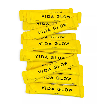 Vida Glow Natural Marine Collagen Dietary Supplement - Pineapple, exp 08/2027