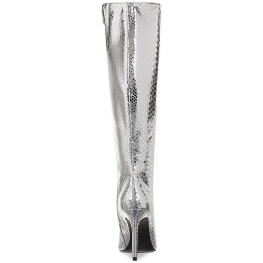 I.N.C. International Concepts Women's Silver Rajel Snake Knee High Boots 6M