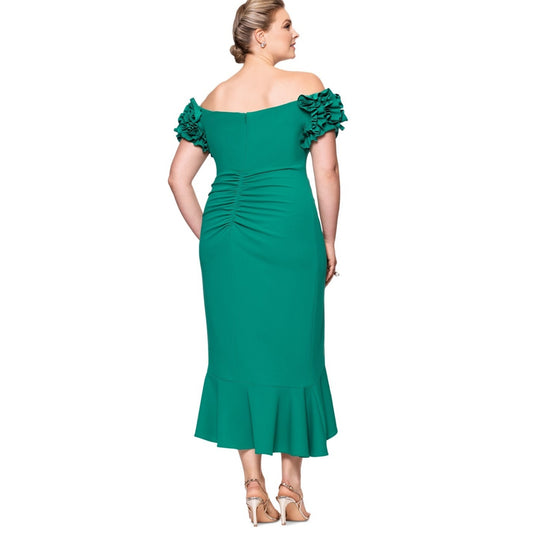Xscape Evenings "Loretta" Scuba Crepe Off the Shoulder Dress Size 22W, MSRP:269$