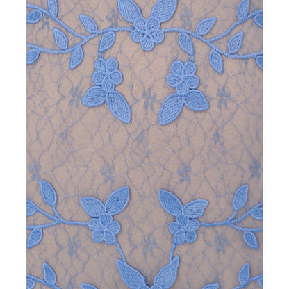 Adrianna Women’s V-Neck Embroidered Lace Gown, Peri Blue, Size 16, MSRP: 279$