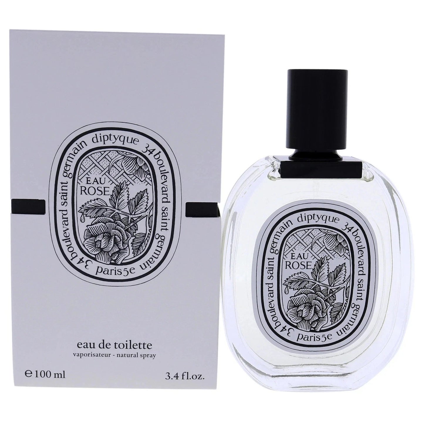 Diptyque Eau Rose EDT Spray (Unisex) 3.4 oz / 100ml - *New No Cellophane*
