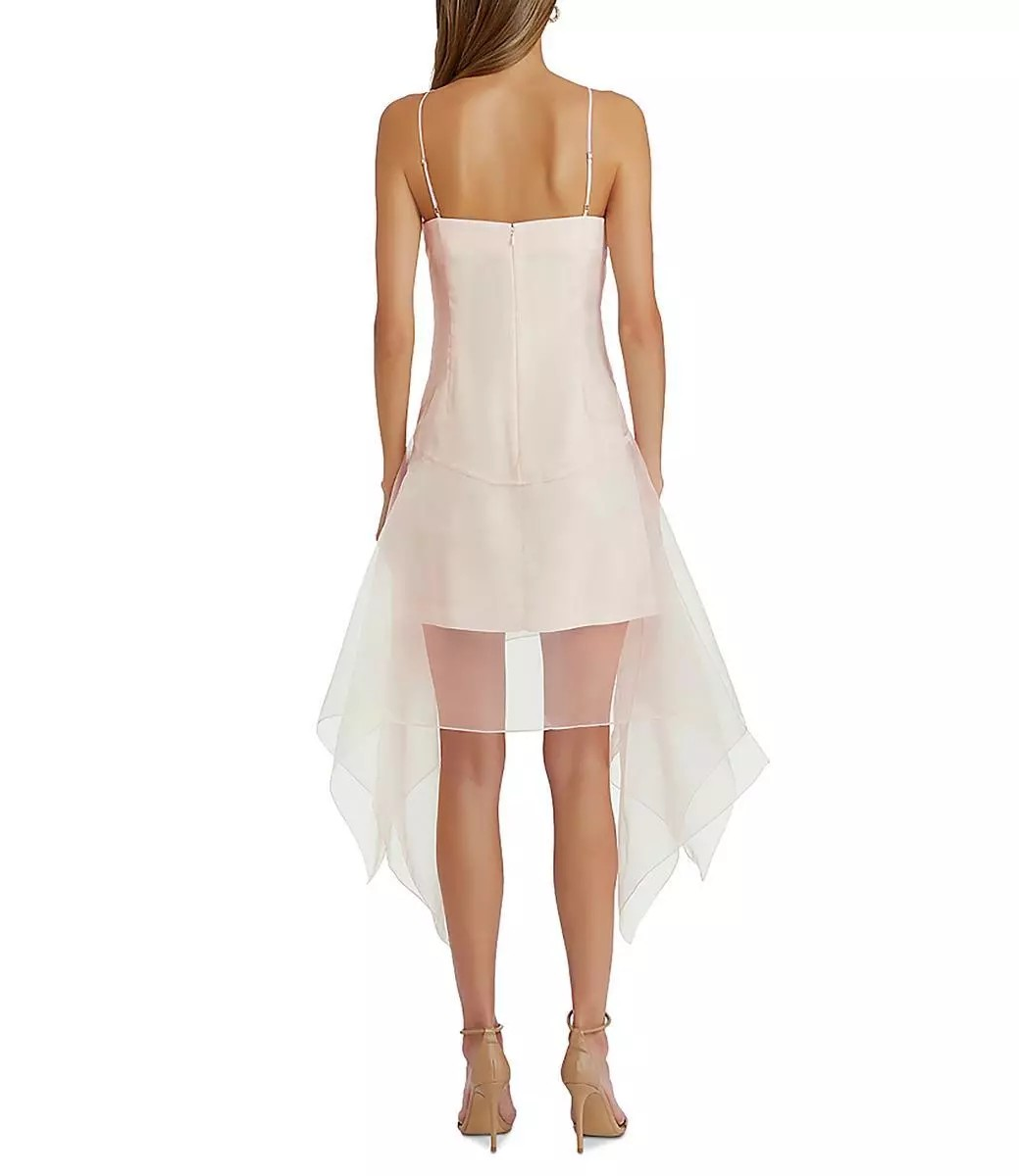 Amanda Uprichard Womens Natalie Mini Rosette Drapey Halter Dress, Size S, NWT