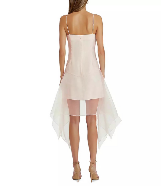 Amanda Uprichard Womens Natalie Mini Rosette Drapey Halter Dress, Size S, NWT