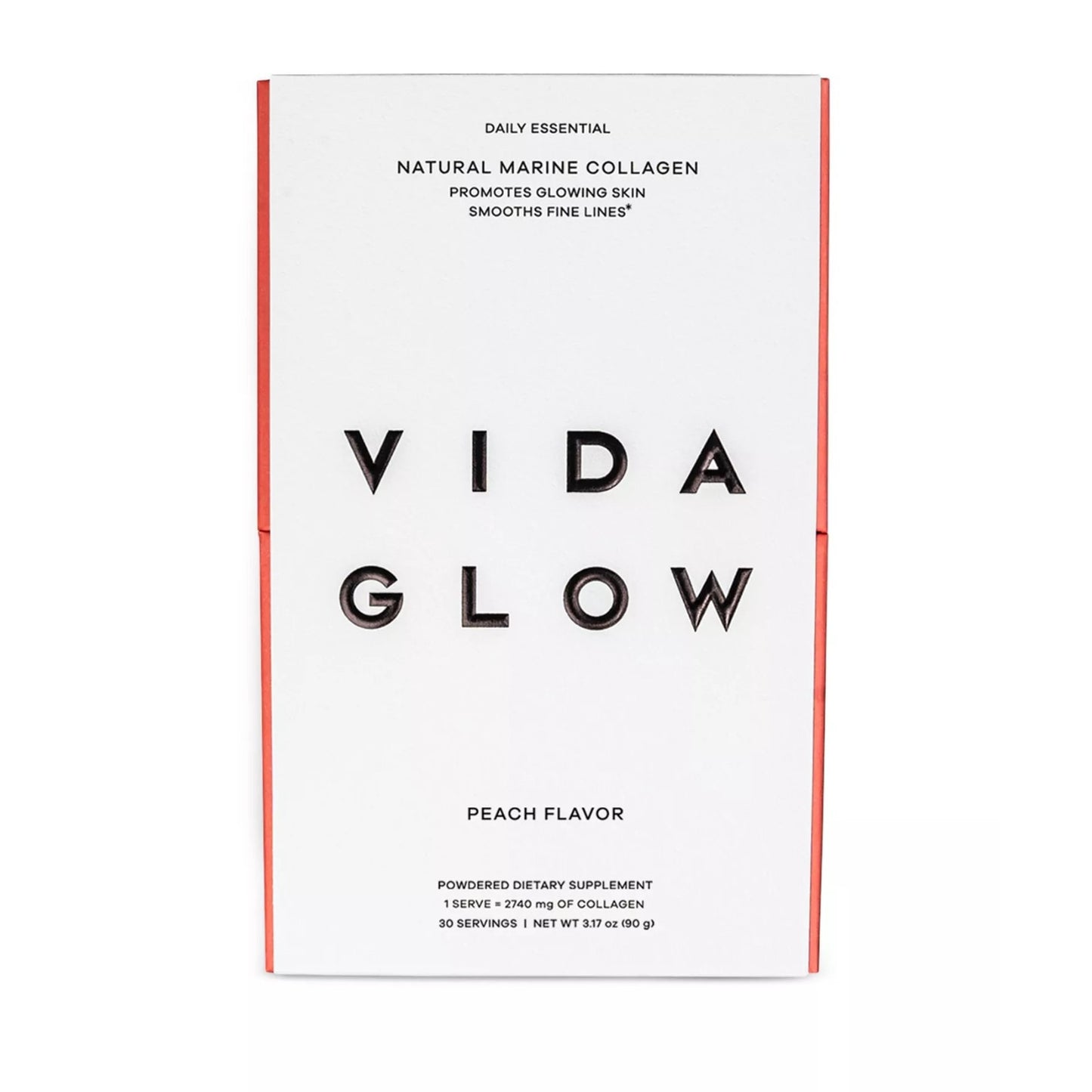Vida Glow Natural Marine Collagen Dietary Supplement - peach