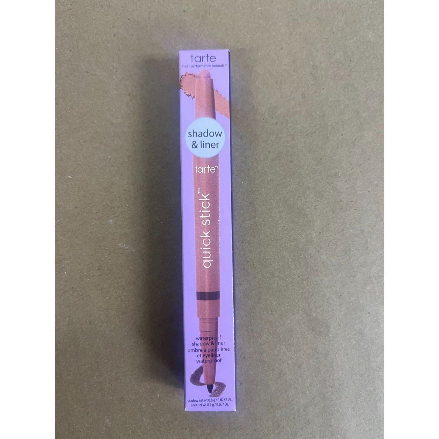 Tarte Quick Stick Waterproof Eyeshadow and Liner 0.8g, Matte Tan Brown Liner