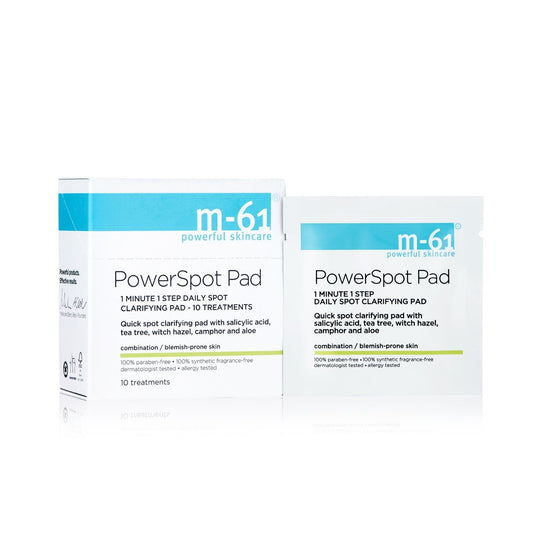 M-61 POWERSPOT PAD TOALLITAS CLARIFICANTES DIARIAS PARA MANCHAS 10 TRATAMIENTOS EN CAJA