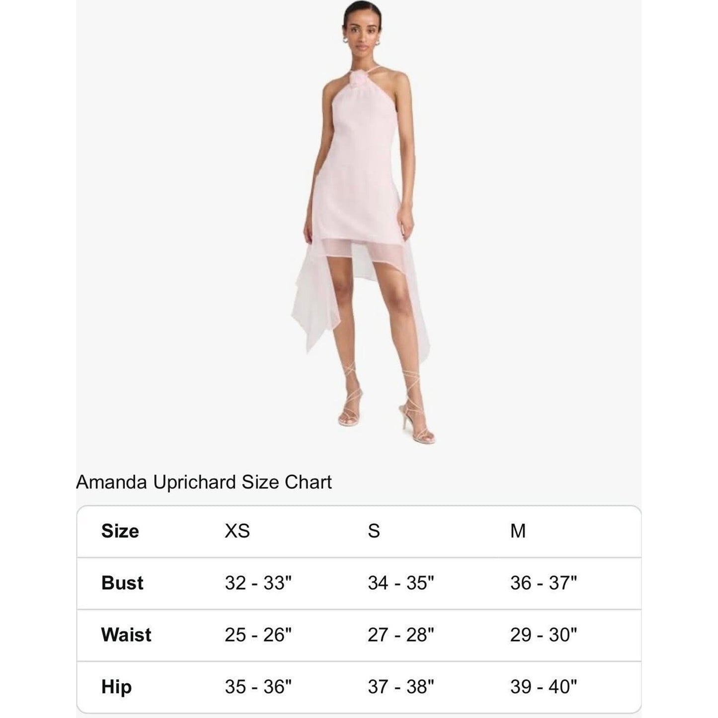Amanda Uprichard Womens Natalie Mini Rosette Drapey Halter Dress, Size S, NWT