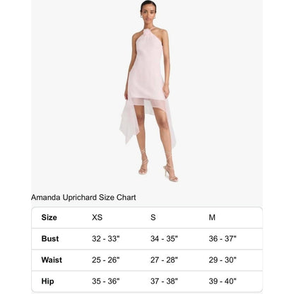 Amanda Uprichard Womens Natalie Mini Rosette Drapey Halter Dress, Size S, NWT