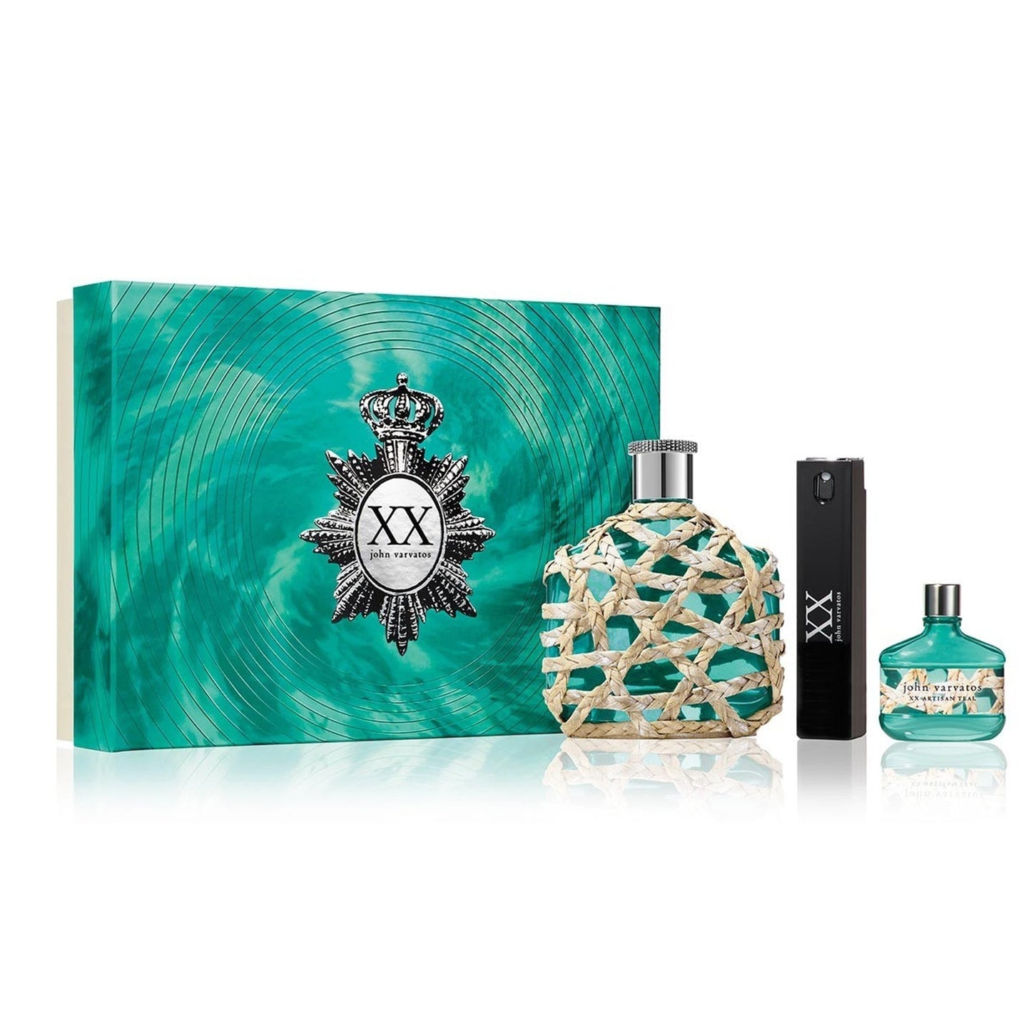 John Varvatos XX Teal Eau de Toilete SET 3pc 4.2 oz. +17ml XX+15ml, $167 Value