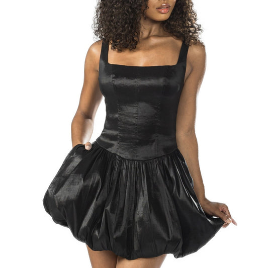 Alex & Sophia Women's Juniors' Square-Neck Bubble-Hem