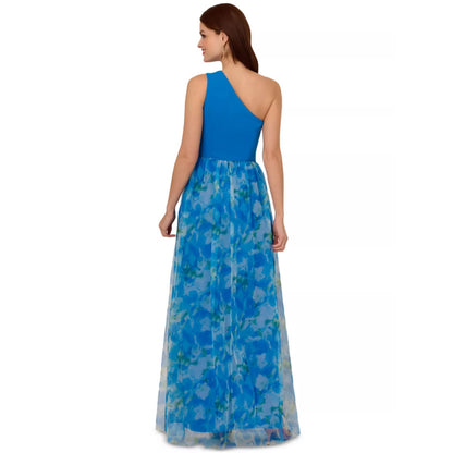 Adrianna Papell Women's Sweetpea Mixed-Media Gown, Size 12, MSRP: 229$