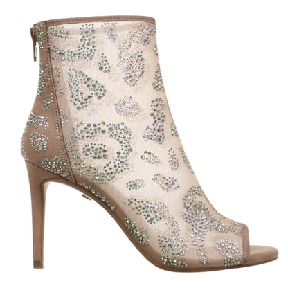 Thalia Sodi Women's Shay Embellished Stiletto Heel Shooties Beige Size 10.5