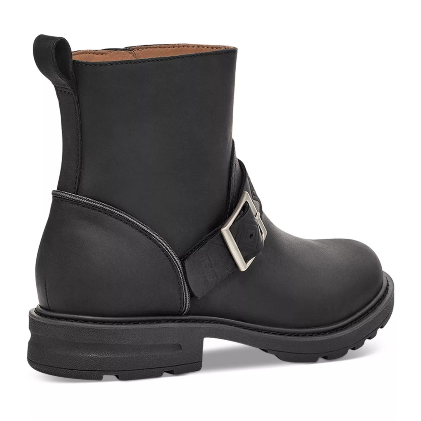 Teva Women Rowena Buckle Block Heel Booties Size US 6 Black Waterproof Leather