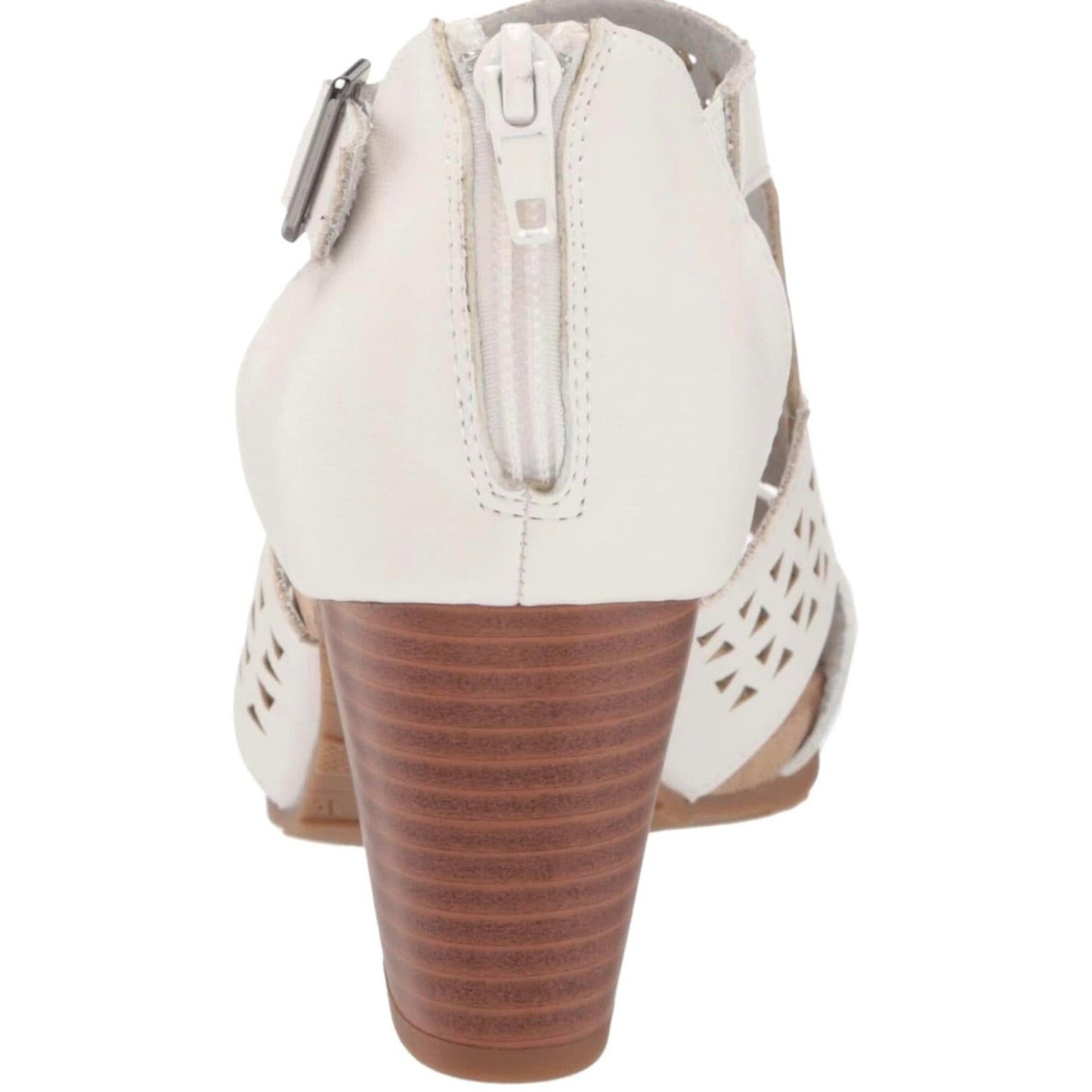 Easy Street Womens Adara White Laser Cut Heels Shoes, Size 6.5 M, NWT