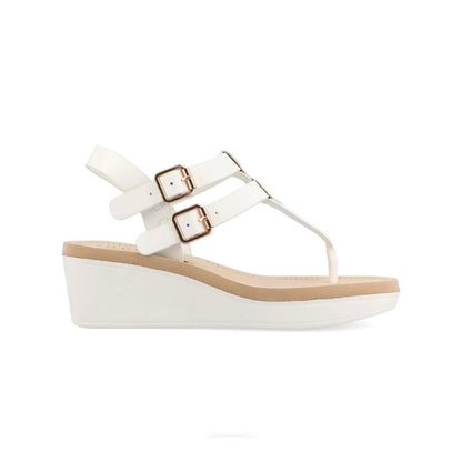 Journee Collection Womens Size 7.5 Bianca Double Buckle Platform Sandals $59