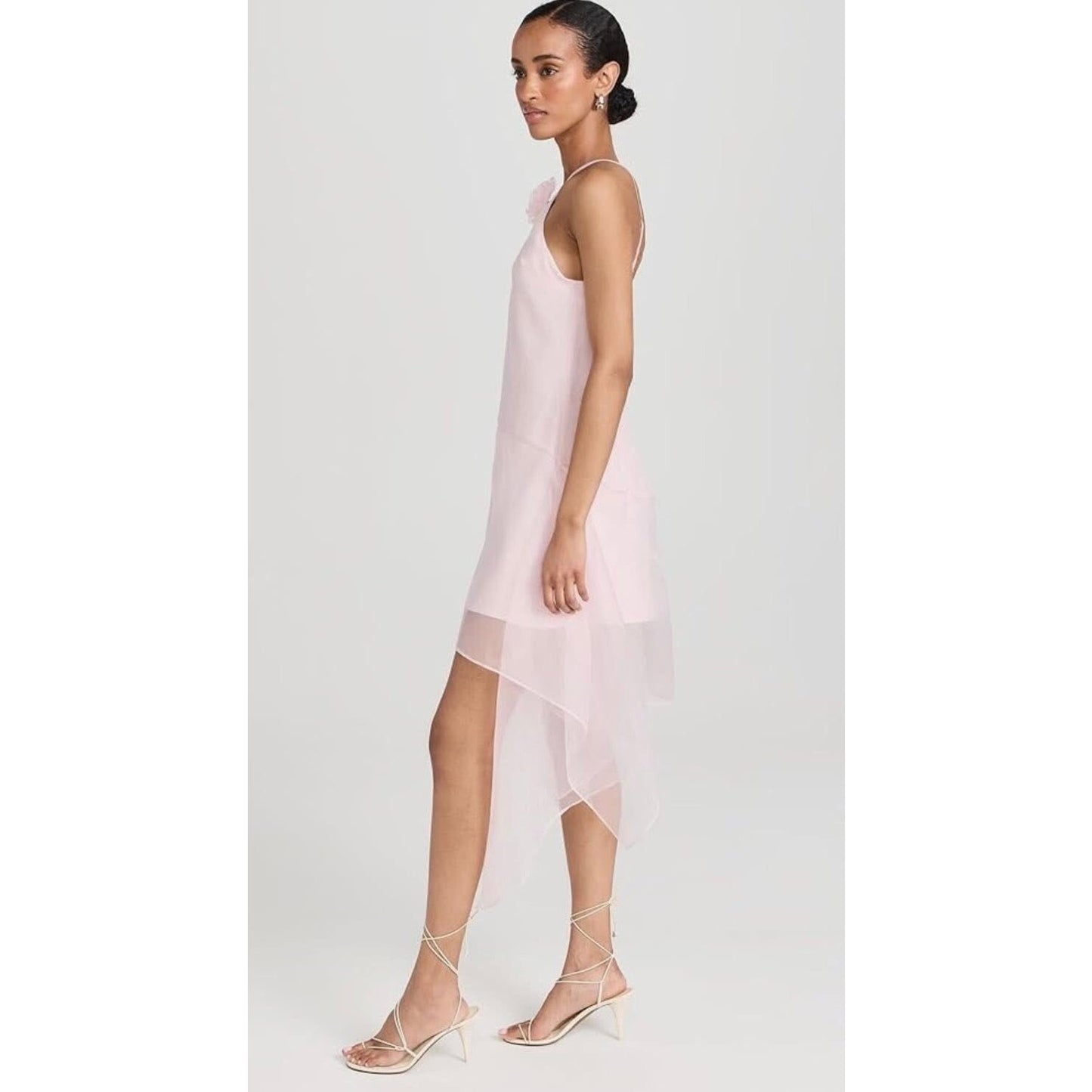 Amanda Uprichard Womens Natalie Mini Rosette Drapey Halter Dress, Size S, NWT