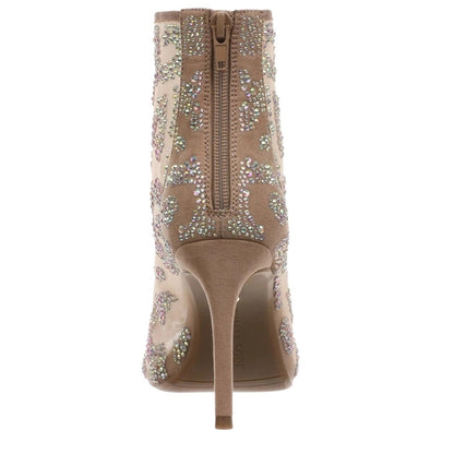 Thalia Sodi Women's Shay Embellished Stiletto Heel Shooties Beige Size 10.5
