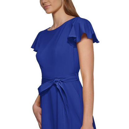 Calvin Klein Women's Flutter-Sleeve Tie-Waist Dress, Size 2, MSRP: 129$