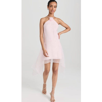 Amanda Uprichard Womens Natalie Mini Rosette Drapey Halter Dress, Size S, NWT