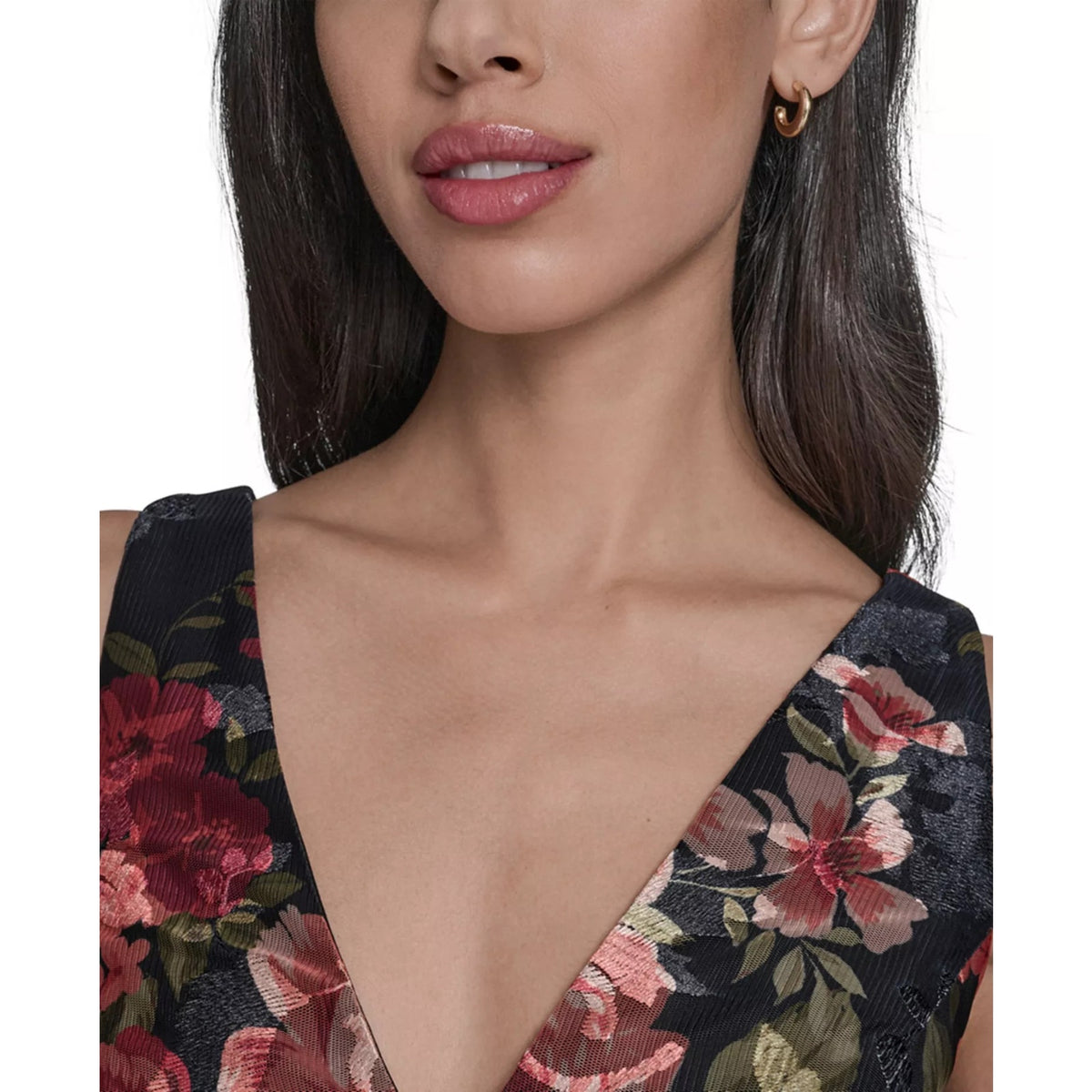 Eliza J Embroidered Floral Midi Dress Romantic Wedding Garden, 18W, MSRP: 288$