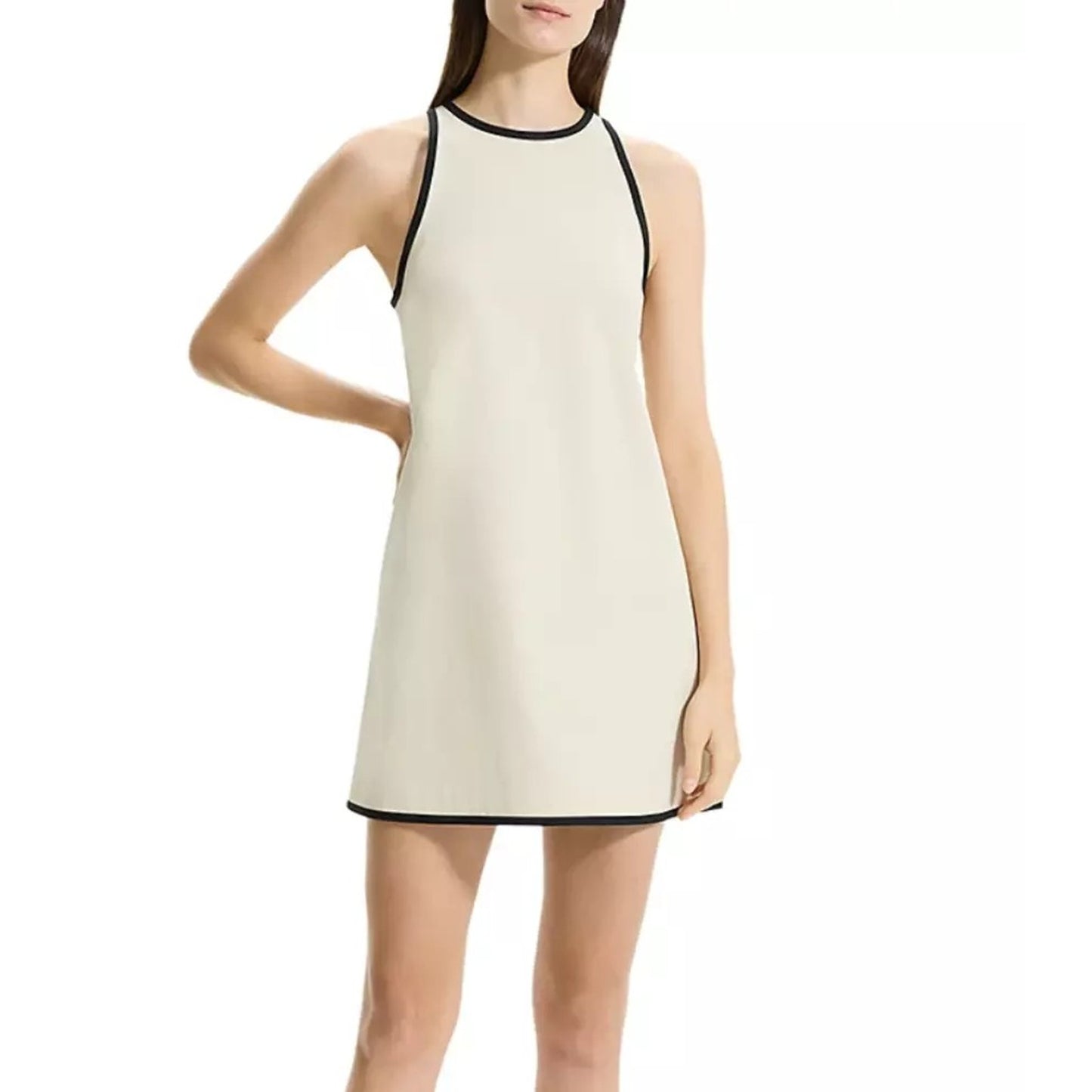 Theory Womens Contrast Trim Cotton Shift Dress, Size 12, Retail price: 345$