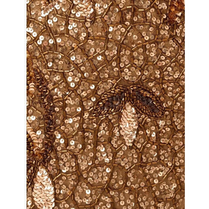 Liv Foster Womens Gold Metallic Mini Cocktail And Party Dress 12, Valued@ 395$