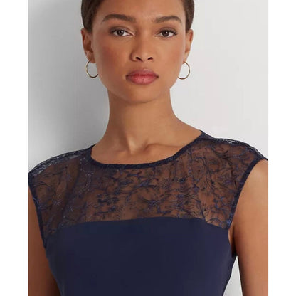 Lauren Ralph Lauren women's Georgette Sleeveless Cocktail Dress Size 8 , New