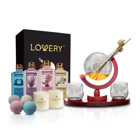 Set de regalo de 16 piezas Globo de whisky y vino, nuevo en caja, MSRP: 129$