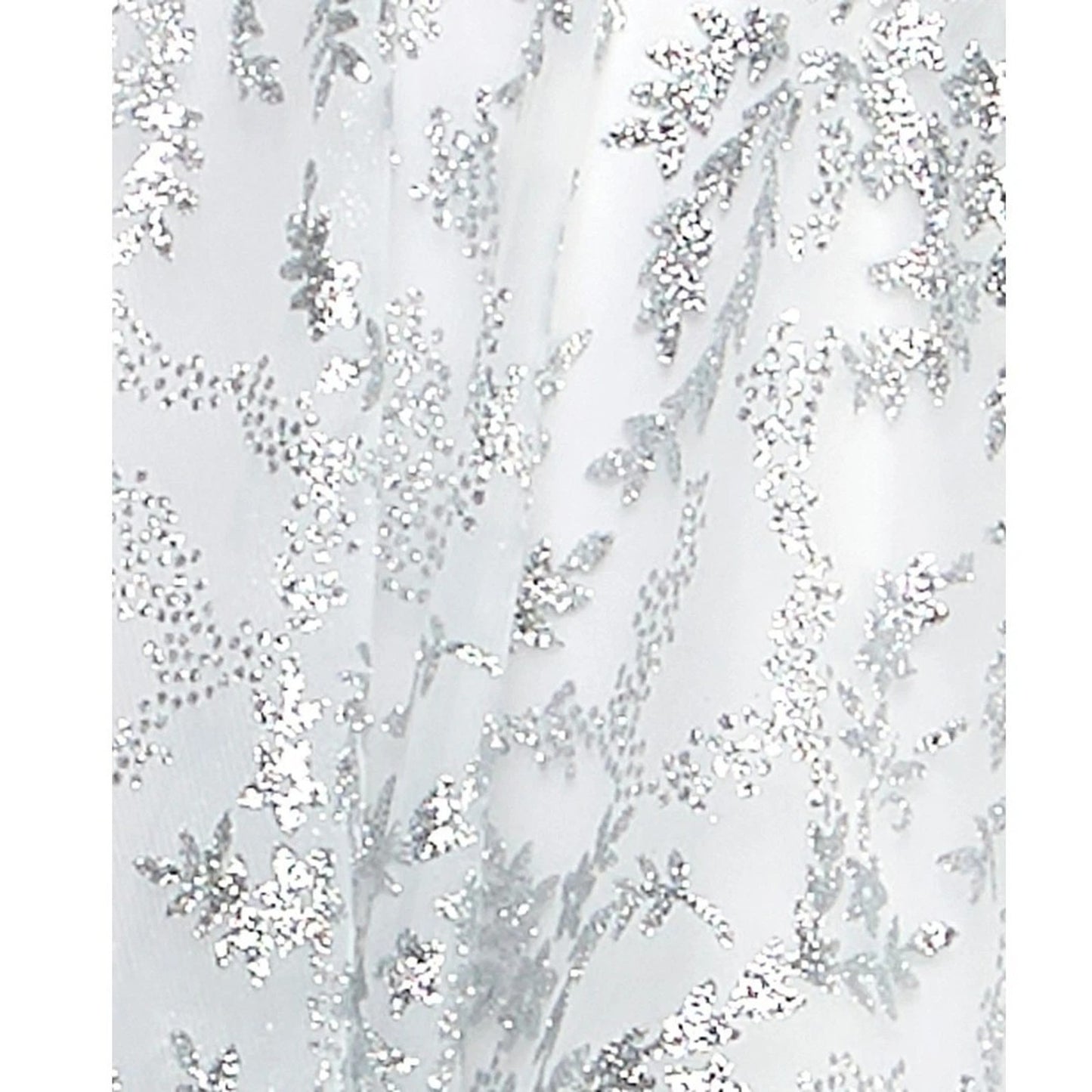 B Darlin Juniors' Strapless Glitter Mesh Ball Gown - Off White/ Silver Size 3/4.