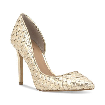 INC International Concepts Women's Gold Kenjay d'Orsay Pumps Shoe Size 8.5