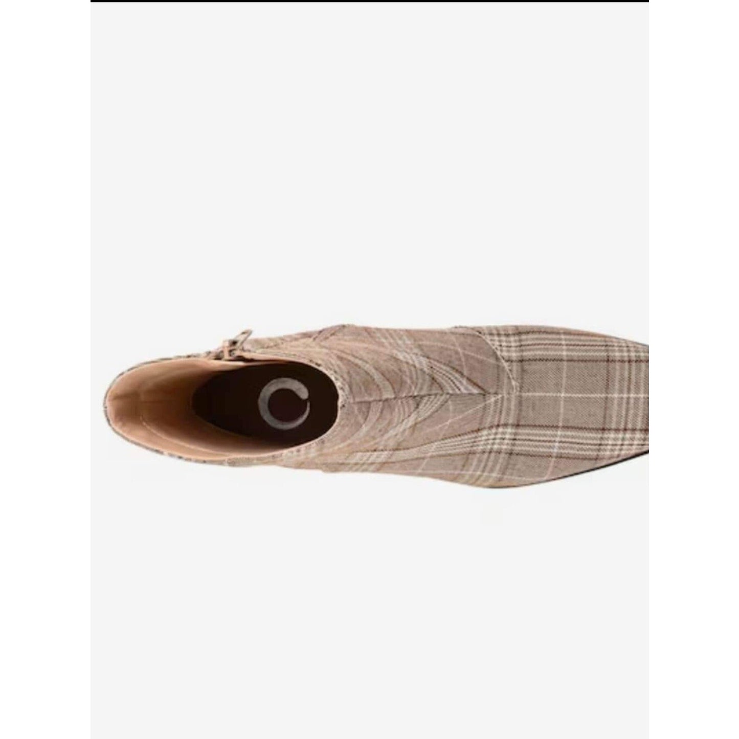Journee Collection Women Sloann Square Toe Boot in Brown/Plaid Size 11