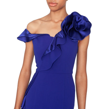 White Tie by Shani Asymmetric Ruffled Sleeveless Gown Women's Size 6, MSRP: 199$