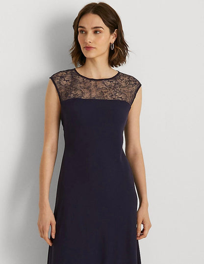 Lauren Ralph Lauren women's Georgette Sleeveless Cocktail Dress Size 8 & 10, New
