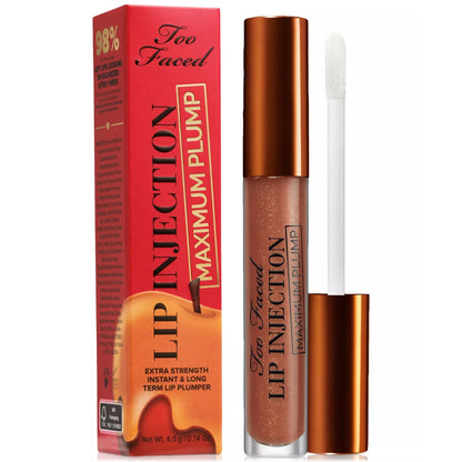Too Faced Lip Injection Maximum Plump Lip Gloss Plumper Caramel Apple 0.14oz