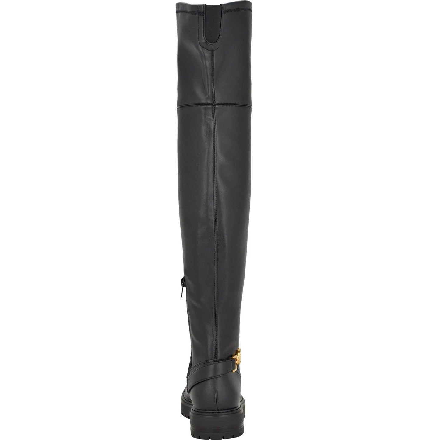 Guess Jellio Boots Women's Black Faux Leather Over The Knee Lug Sole , Size 5.5M