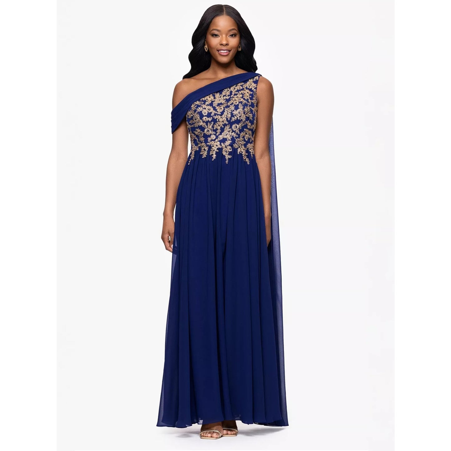 Betsy & Adam Women's Embroidered Off-The-Shoulder Dress - Size 14, MSRP: 299$